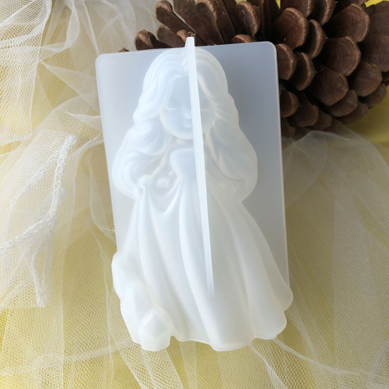 Soap Making Silicone Molds - 3d bonito princesa silicone vela molde