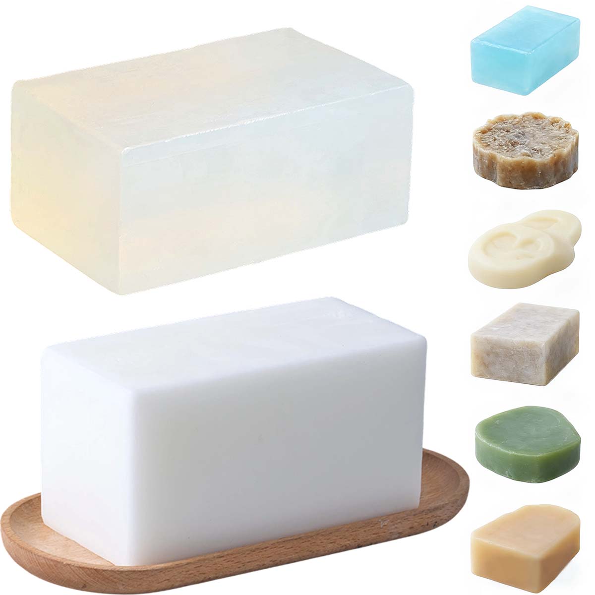 Soap Making Glycerin Base - Base de sabão branco transparente 1000g,