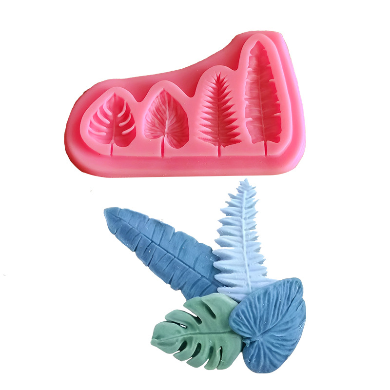 Soap Making Silicone Molds - Folhas de palmeira e folha de
