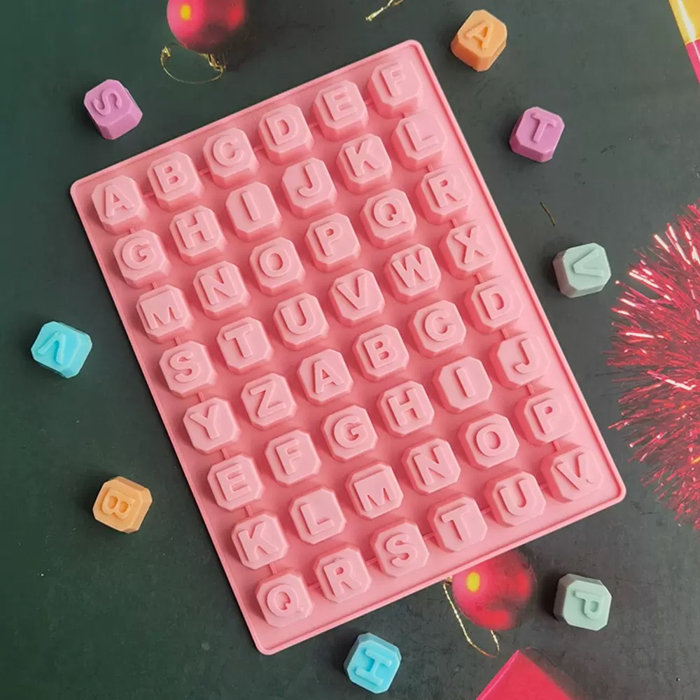 Soap Making Silicone Molds - Molde de silicone com 48 letras